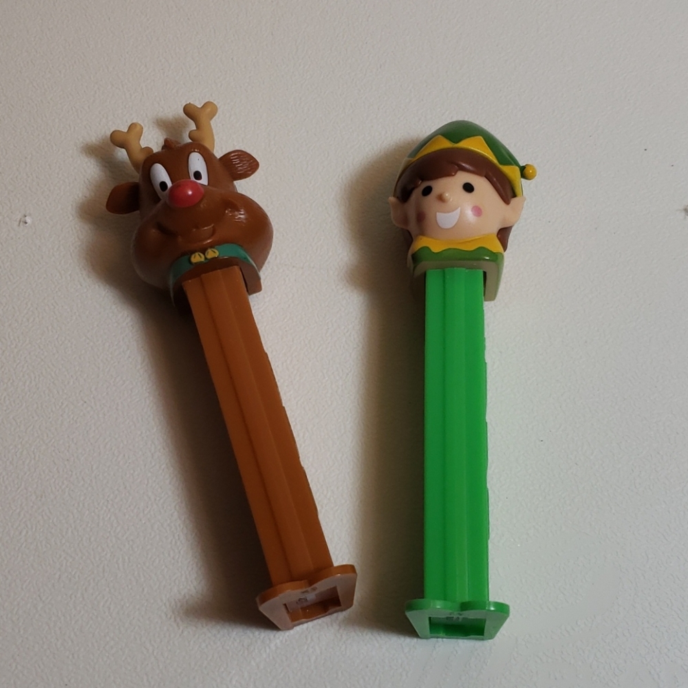 Rudolf and elf PEZ dispensers